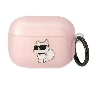 Etui na słuchawki Karl Lagerfeld Ikonik Choupette do AirPods Pro Różowy