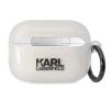 Etui na słuchawki Karl Lagerfeld Glitter Karl&Choupette KLAP2HNKCTGT do AirPods Pro 2 Przezroczysty