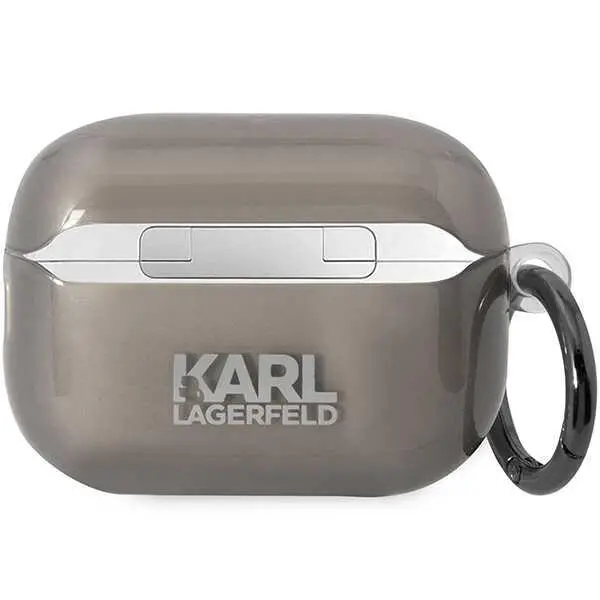 Etui na słuchawki Karl Lagerfeld Ikonik Karl Lagerfeld KLAP2HNIKTCK do AirPods Pro 2 Czarny