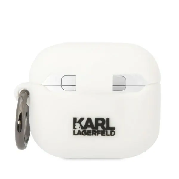 Etui na słuchawki Karl Lagerfeld Silicone Karl Head 3D KLA3RUNIKH do AirPods 3 Biały