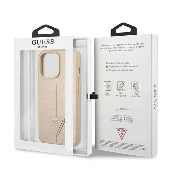 Etui Guess Saffiano Triangle Logo GUHCP14XPSATLE do iPhone 14 Pro Max
