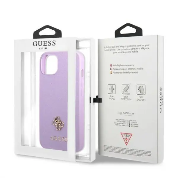 Etui Guess Saffiano 4G Small Metal Logo GUHCP13MPS4MU do iPhone 13