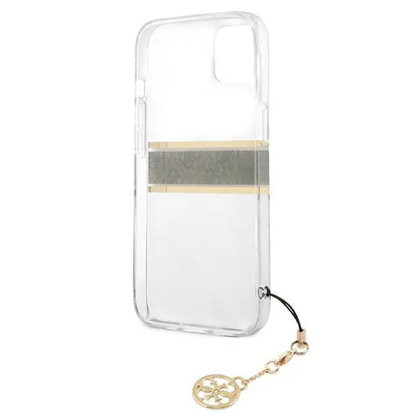 Etui Guess 4G Brown Strap Charm GUHCP13SKB4GBR do iPhone 13 mini