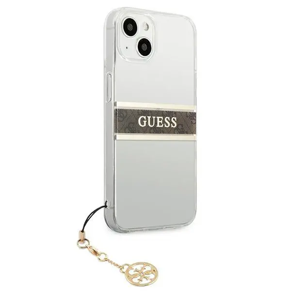 Etui Guess 4G Brown Strap Charm GUHCP13SKB4GBR do iPhone 13 mini