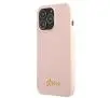 Etui Guess Silicone Script Gold Logo Magsafe GUHMP13XLSLMGLP do iPhone 13 Pro Max
