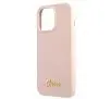 Etui Guess Silicone Script Gold Logo Magsafe GUHMP13XLSLMGLP do iPhone 13 Pro Max