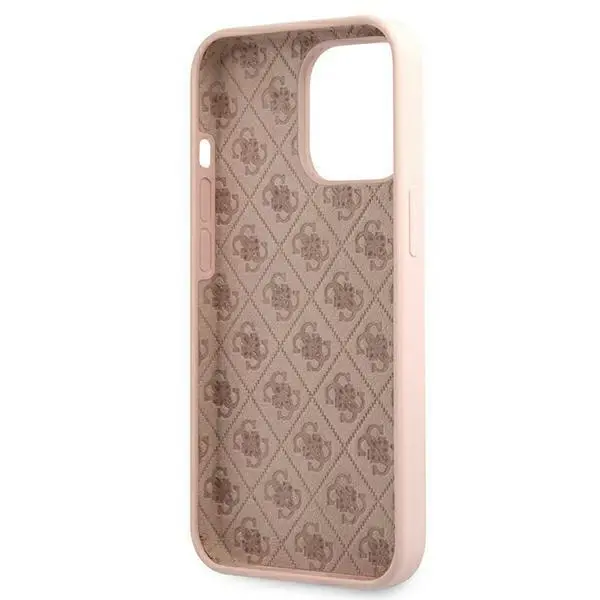 Etui Guess Silicone Script Gold Logo Magsafe GUHMP13XLSLMGLP do iPhone 13 Pro Max