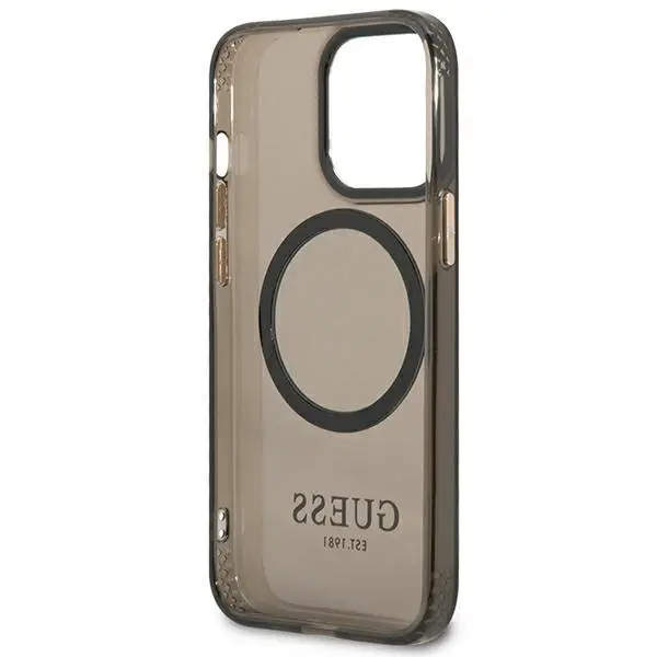 Etui Guess Gold Outline Translucent MagSafe GUHMP13LHTCMK do iPhone 13 Pro / 13