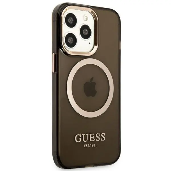Etui Guess Gold Outline Translucent MagSafe GUHMP13LHTCMK do iPhone 13 Pro / 13