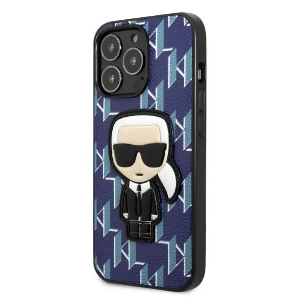 Etui Karl Lagerfeld Monogram Ikonik Patch KLHCP13LPMNIKBL do iPhone 13 Pro / 13