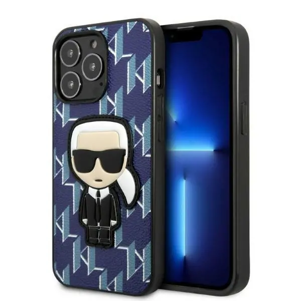 Etui Karl Lagerfeld Monogram Ikonik Patch KLHCP13LPMNIKBL do iPhone 13 Pro / 13