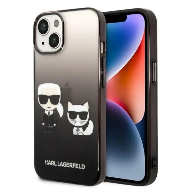 Etui Karl Lagerfeld Gradient Ikonik Karl & Choupette KLHCP14MTGKCK do iPhone 14 Plus