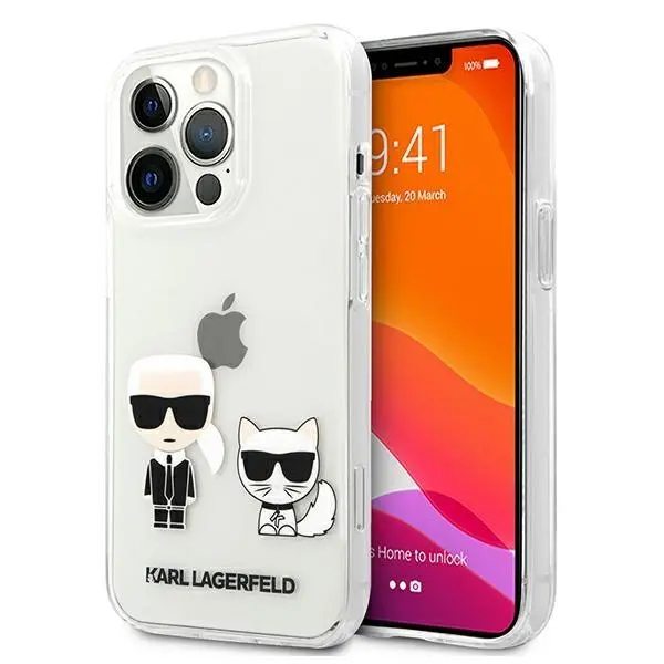 Etui Karl Lagerfeld Transparent Karl & Choupette KLHCP13XCKTR do iPhone 13 Pro Max