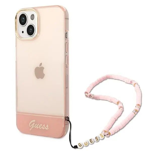 Etui Guess Translucent Pearl Strap GUHCP14MHGCOHP do iPhone 14 Plus