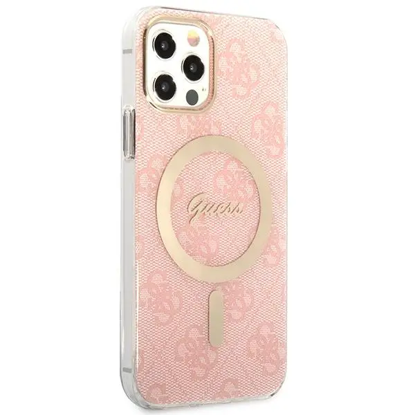 Zestaw Guess GUBPP12MH4EACSP ładowarka indukcyjna + etui 4G Print MagSafe do iPhone 12 Pro