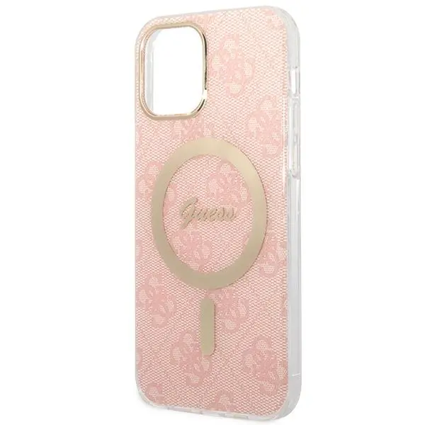 Zestaw Guess GUBPP12MH4EACSP ładowarka indukcyjna + etui 4G Print MagSafe do iPhone 12 Pro