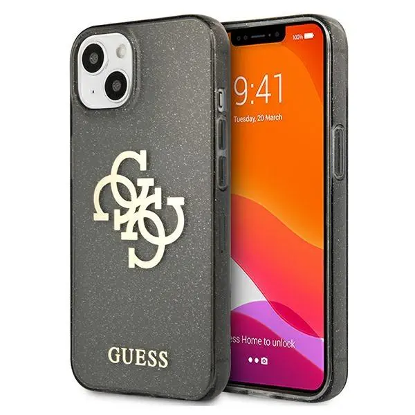 Etui Guess Glitter 4G Big Logo GUHCP13SPCUGL4GBK do iPhone 13 mini