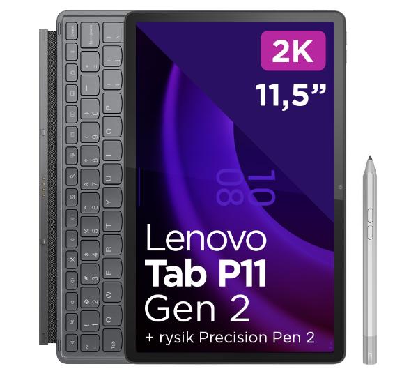 Tablet Lenovo Tab P11 (2nd Gen) TB350FU - 11.5" - 6/128GB - Wi-Fi - storm grey + rysik + klawiatura