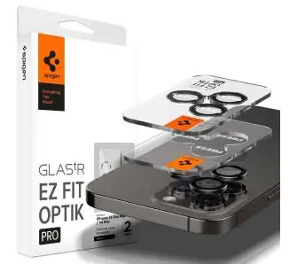 Szkło hartowane Spigen AGL05205 na aparat Glas tR EZ Fit Optik Pro do iPhone 14 Pro/14 Pro Max czarne - 2 – pack