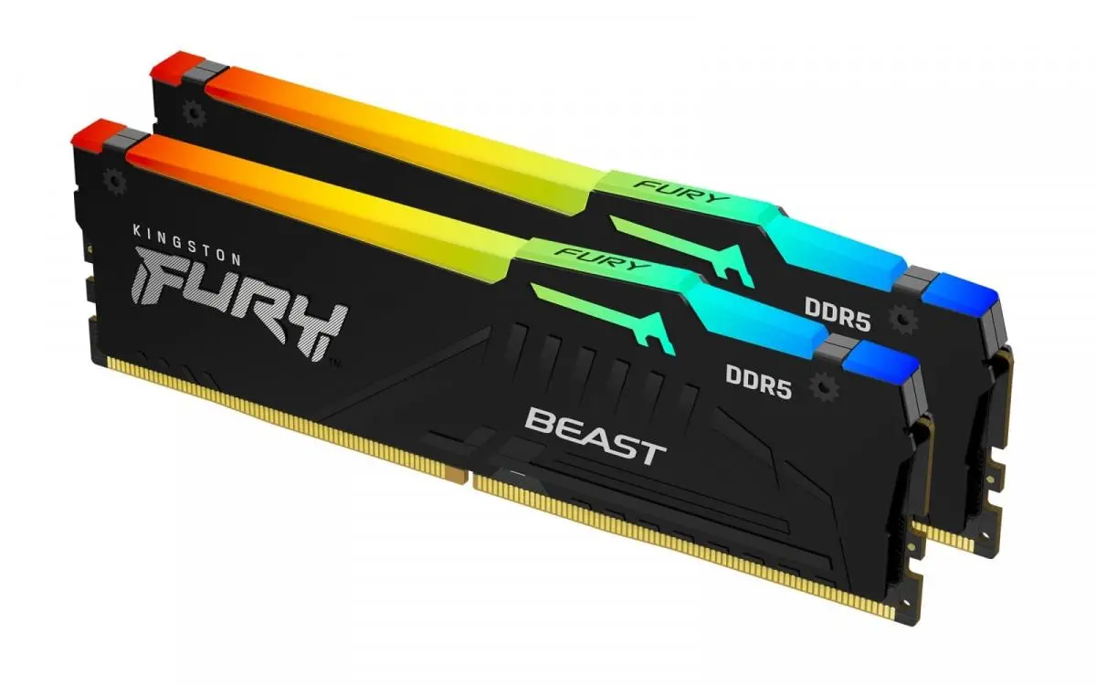Pamięć RAM Kingston FURY Beast RGB DDR5 64GB (2 x 32GB) 5600 CL36 Czarny