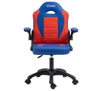 Fotel Cobra Junior Pro - dla dzieci - skóra ECO - do 100kg - czerwono-niebieski