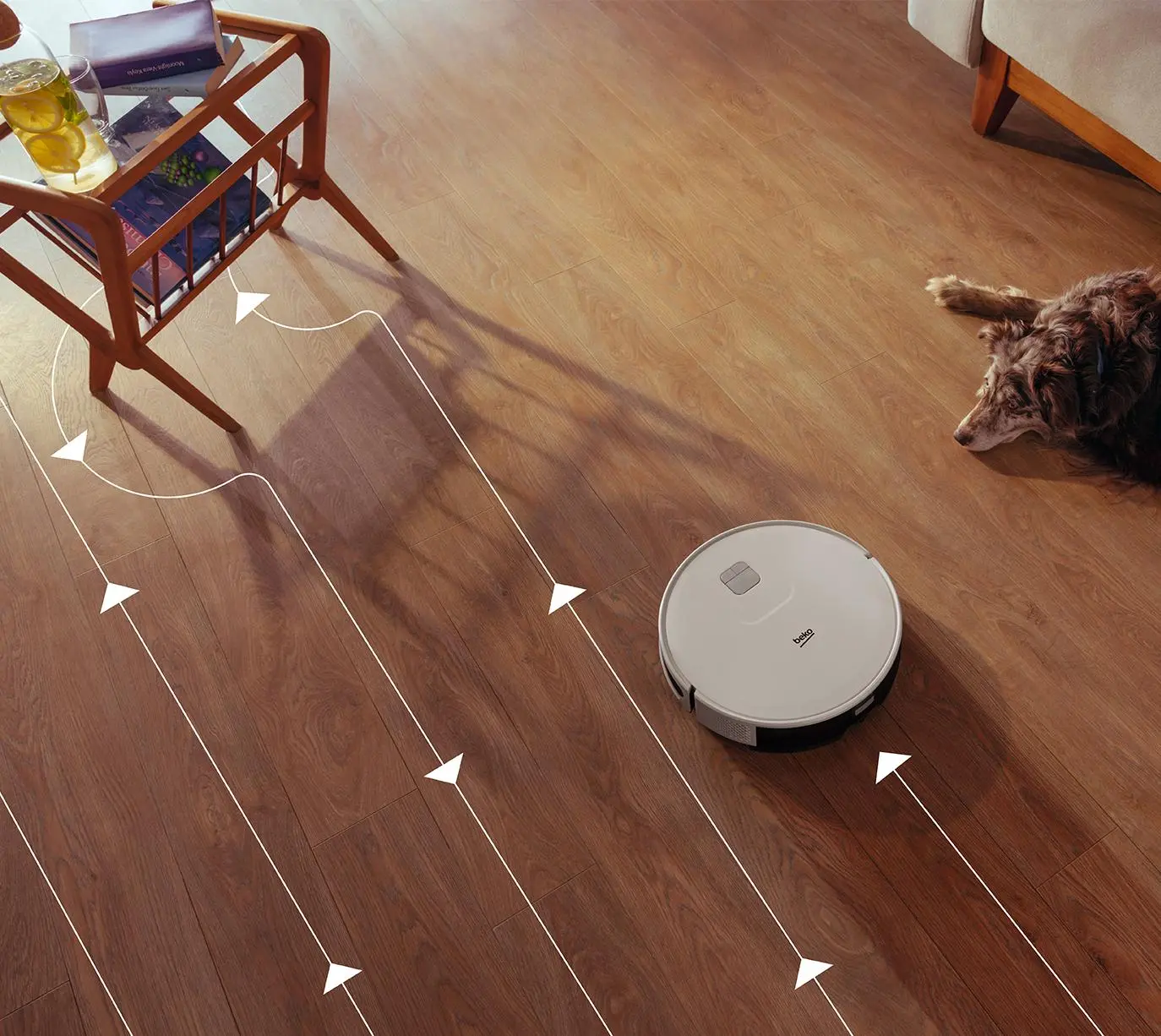 Robot sprzątający Beko GyroStark VRR60314VW Funkcja mopowania 60dB