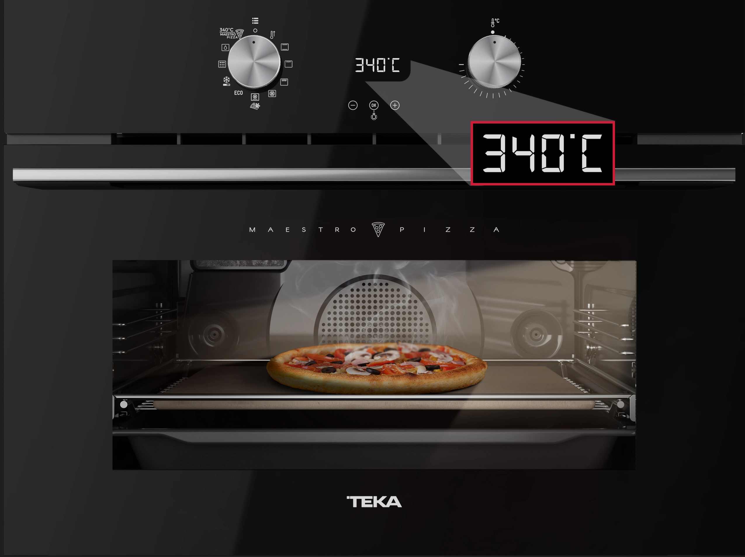 Teka Maestro HLC 8510 P Pizza Termoobieg Czarny