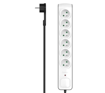 Listwa Hama P2223764 Premium 6 gniazd 3m Biały