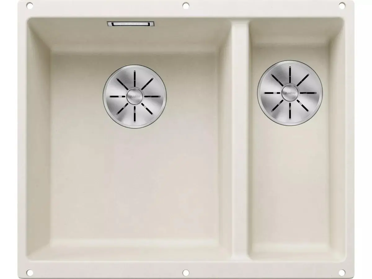 Zlewozmywak Blanco SUBLINE 340/160-U 527162 Komora z lewej strony Granitowy Biały