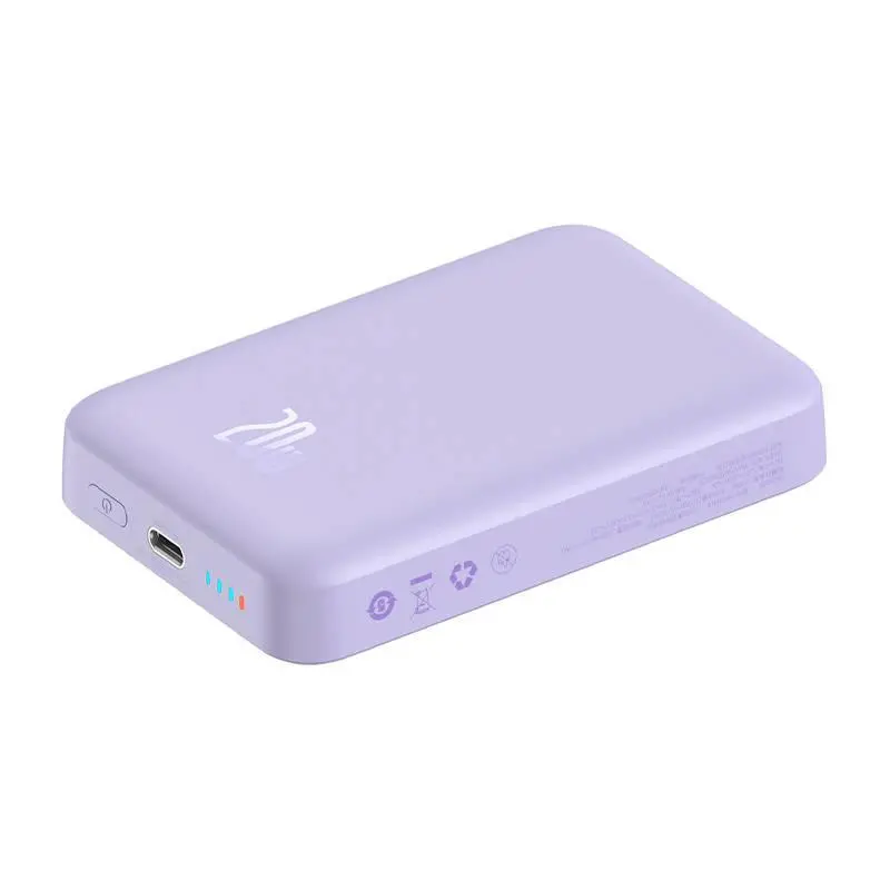 Powerbank Baseus PPCX110105 Magnetic Mini 10000mAh 20W MagSafe Fioletowy
