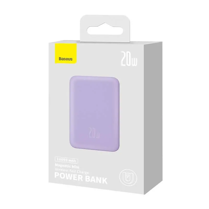 Powerbank Baseus PPCX110105 Magnetic Mini 10000mAh 20W MagSafe Fioletowy