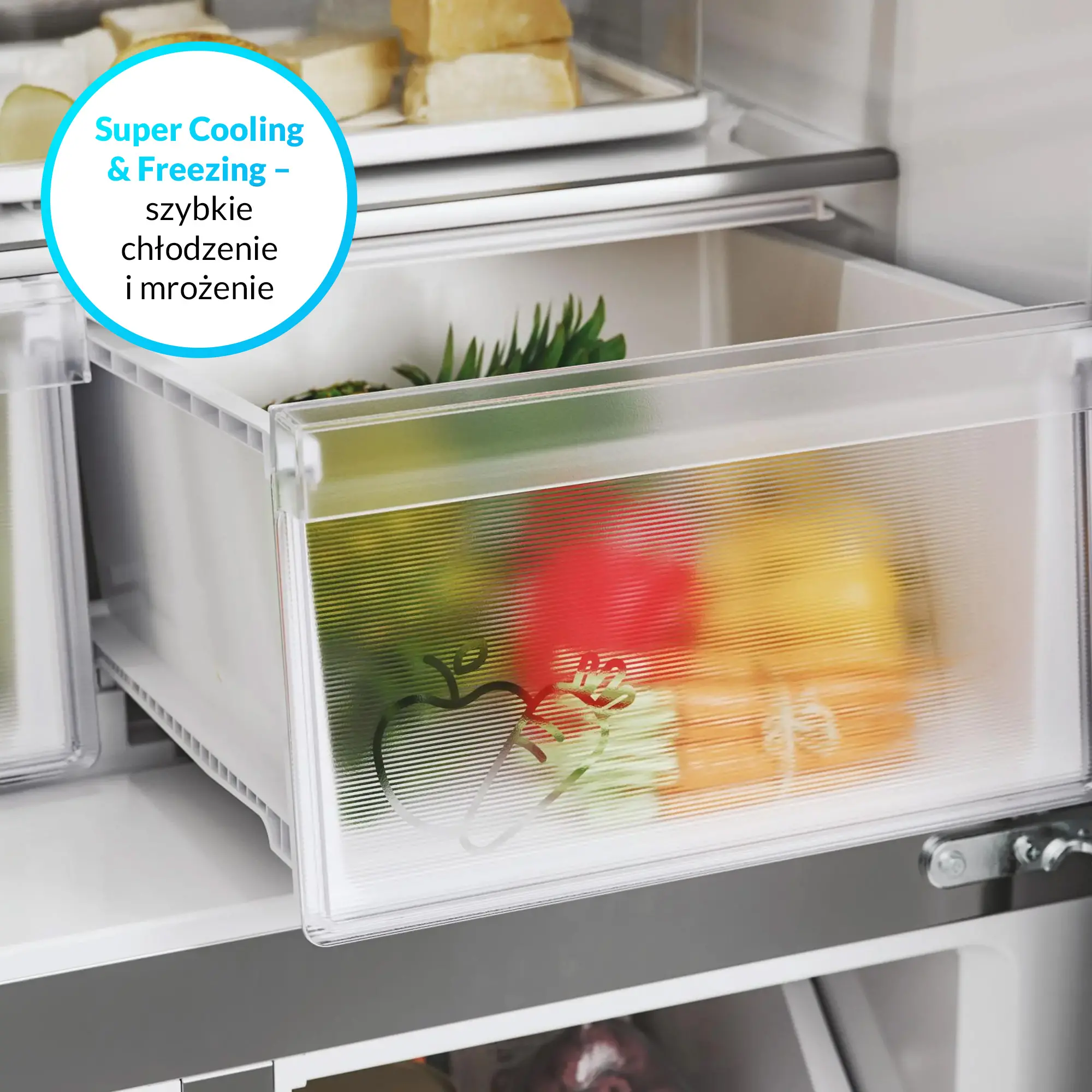 Lodówka Candy CFQQ5T817EPS Pełny No Frost 181,5cm Inox