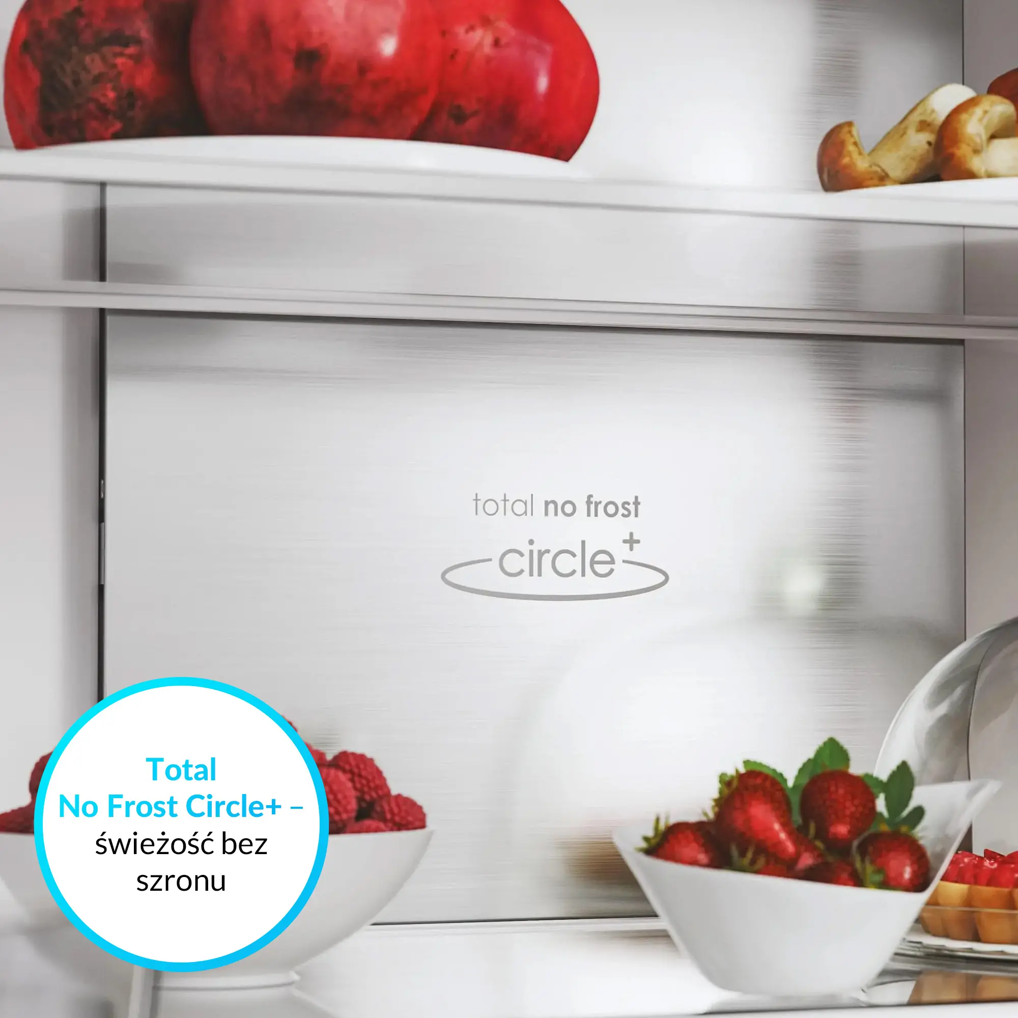 Lodówka Candy CFQQ5T817EPS Pełny No Frost 181,5cm Inox