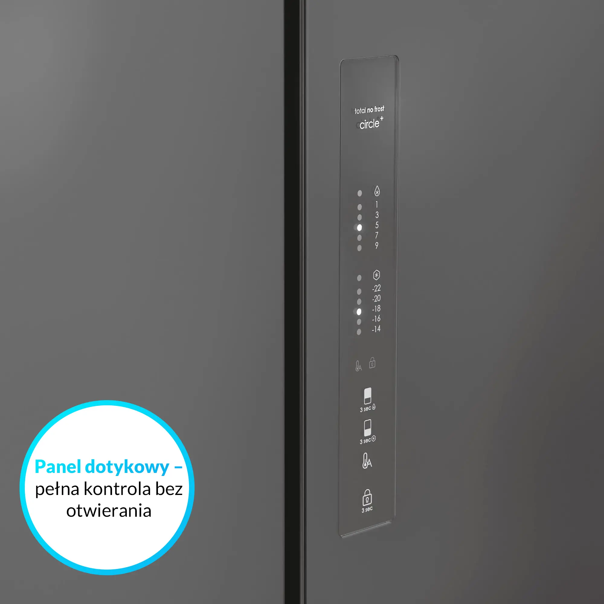 Lodówka Candy CFQQ5T817EPS Pełny No Frost 181,5cm Inox