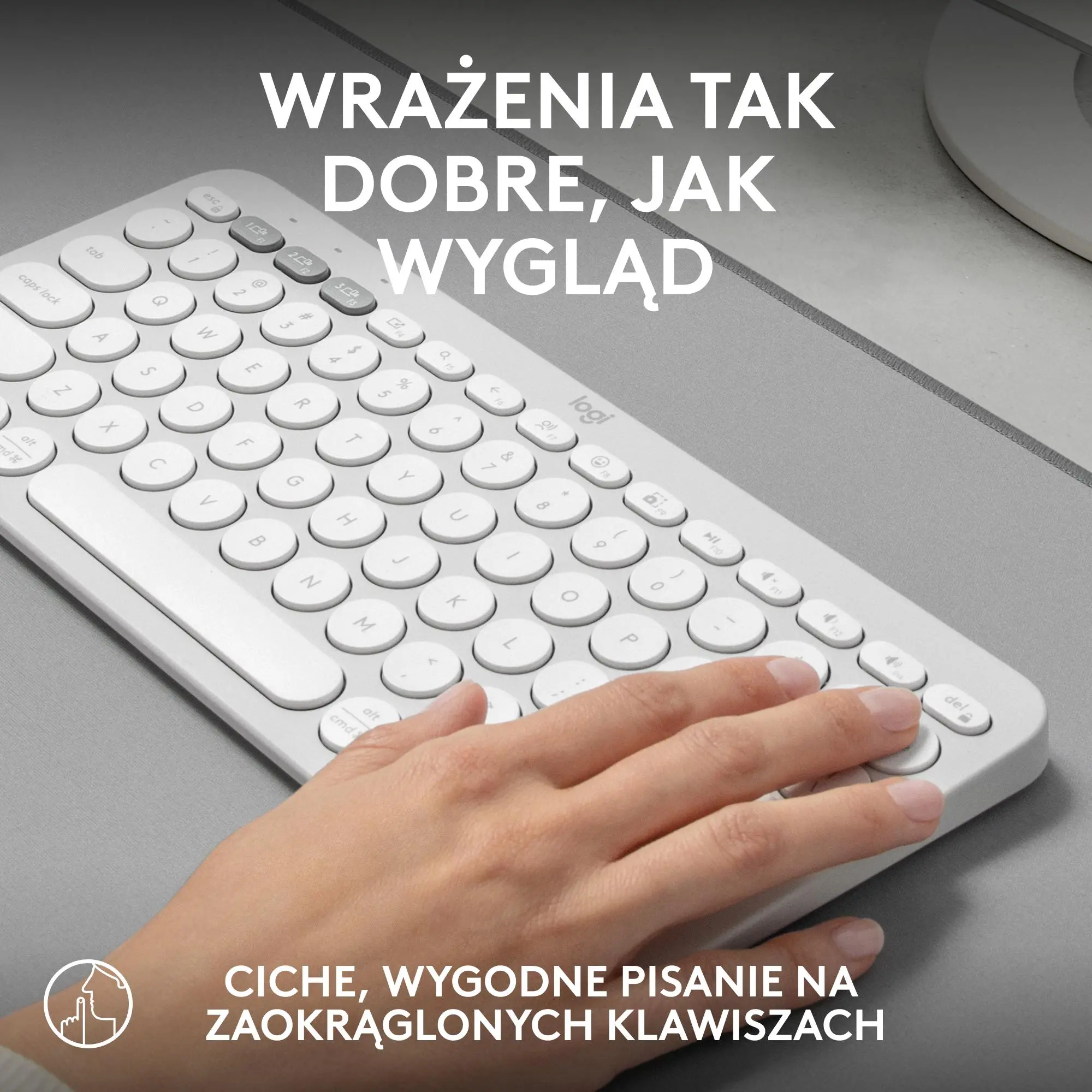 Klawiatura membranowa Logitech Pebble Keys 2 K380s Biały