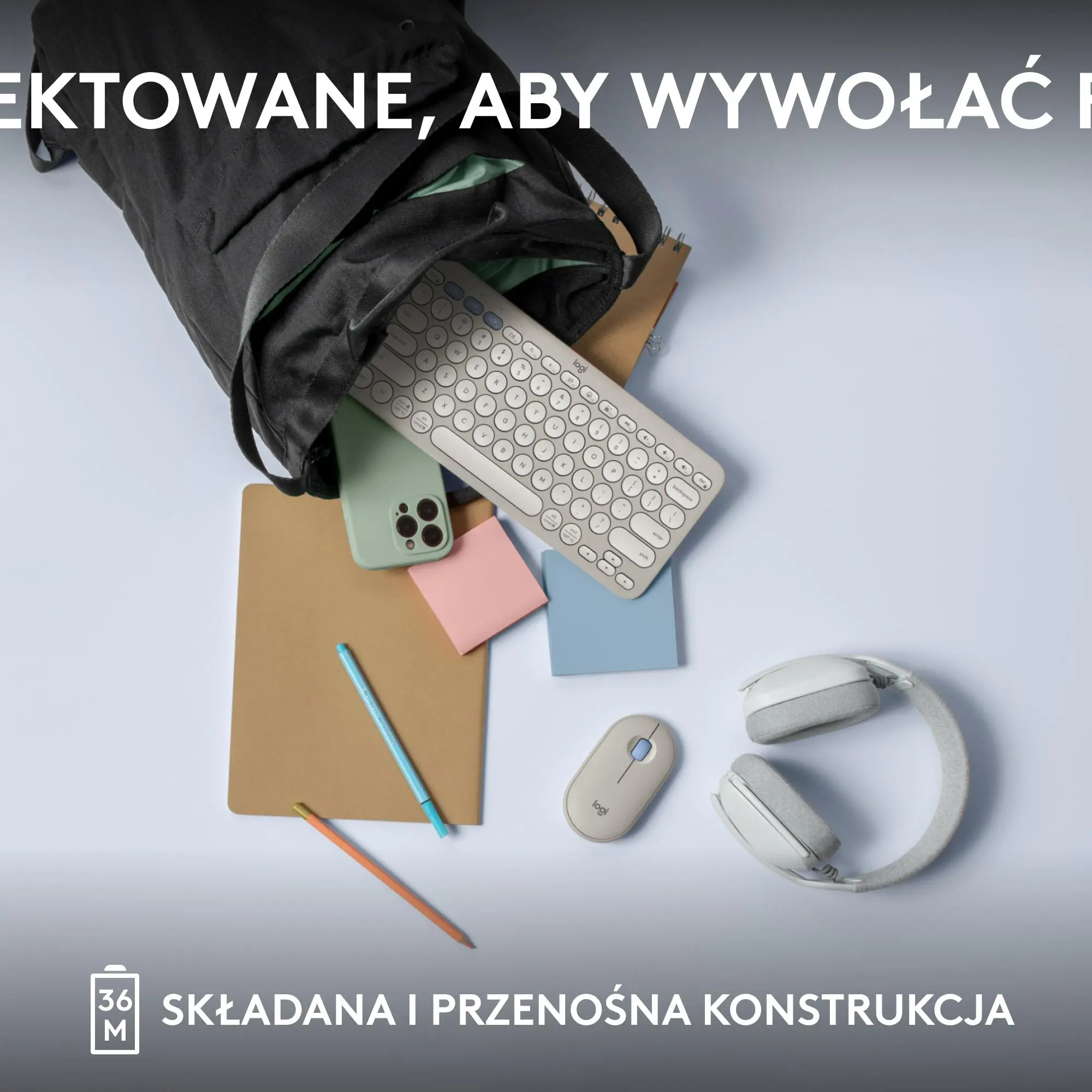 Klawiatura membranowa Logitech Pebble Keys 2 K380s Biały