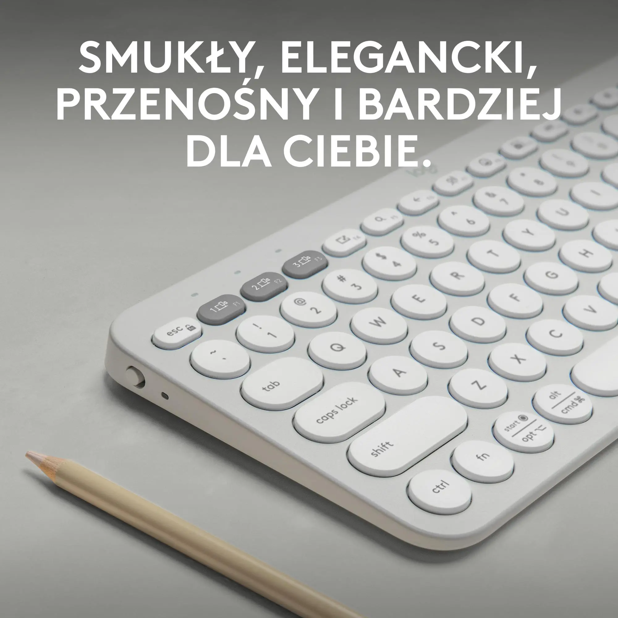 Klawiatura membranowa Logitech Pebble Keys 2 K380s Biały