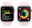 Apple Watch Series 9 GPS koperta 45mm z aluminium Różowym pasek sportowy Jasnoróżowy rozmiar M/L