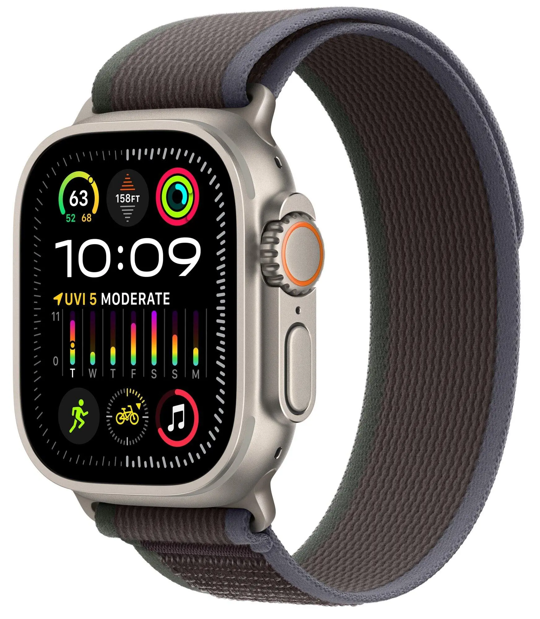 Apple Watch Ultra 2 GPS + Cellular koperta z tytanu 49mm opaska Trail Niebieskim/czarnym M/L
