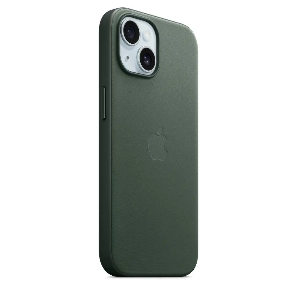 Etui Apple z tkaniny FineWoven z MagSafe do iPhone 15 Wieczna zieleń