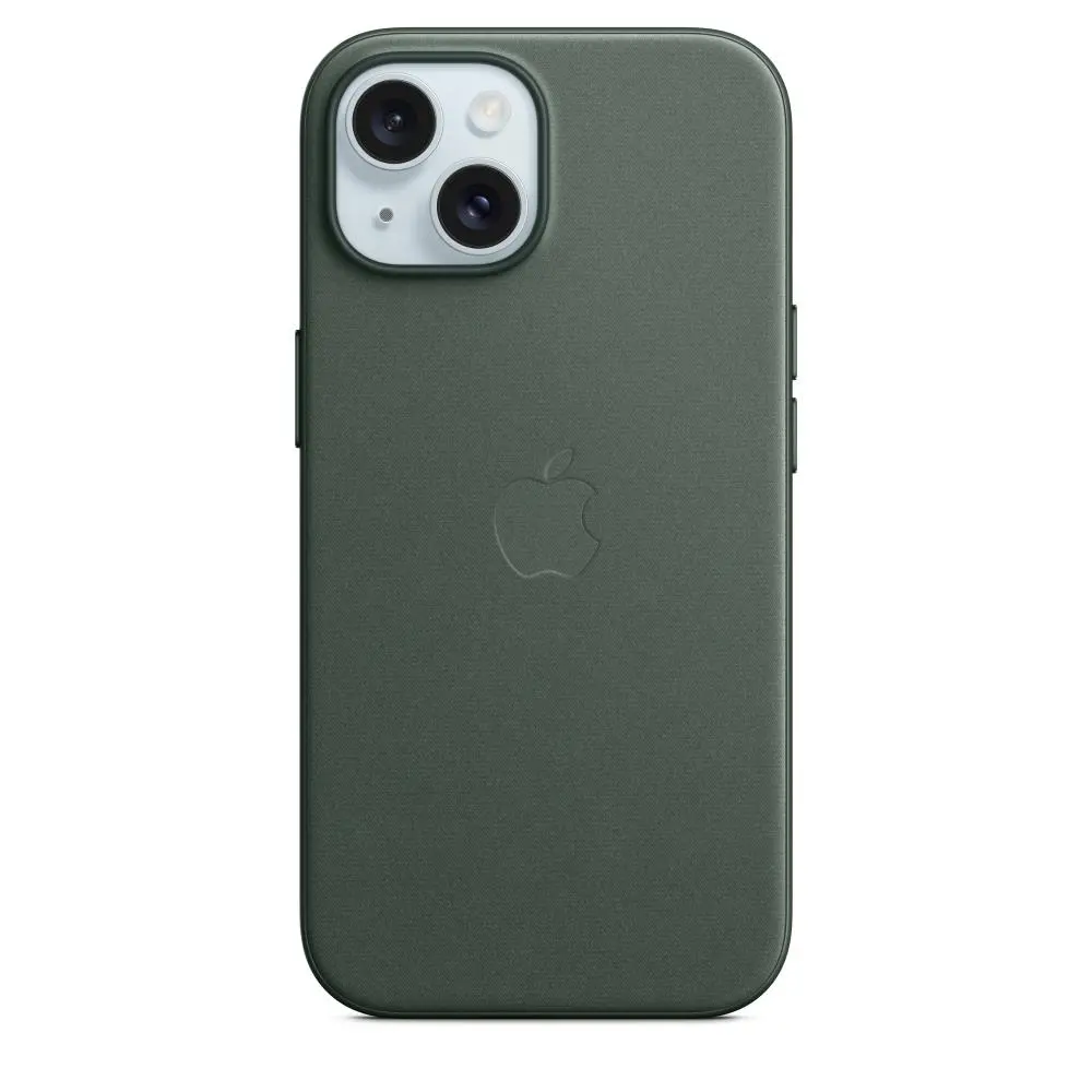Etui Apple z tkaniny FineWoven z MagSafe do iPhone 15 Wieczna zieleń