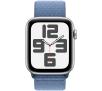 Smartwatch Apple Watch SE 2gen GPS  koperta 44mm z aluminium  Srebrnym opaska sportowa Zimowy błękit