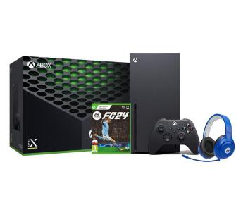 Konsola Xbox Series X 1TB z napędem + słuchawki LucidSound LS15X (niebieski) + EA SPORTS FC