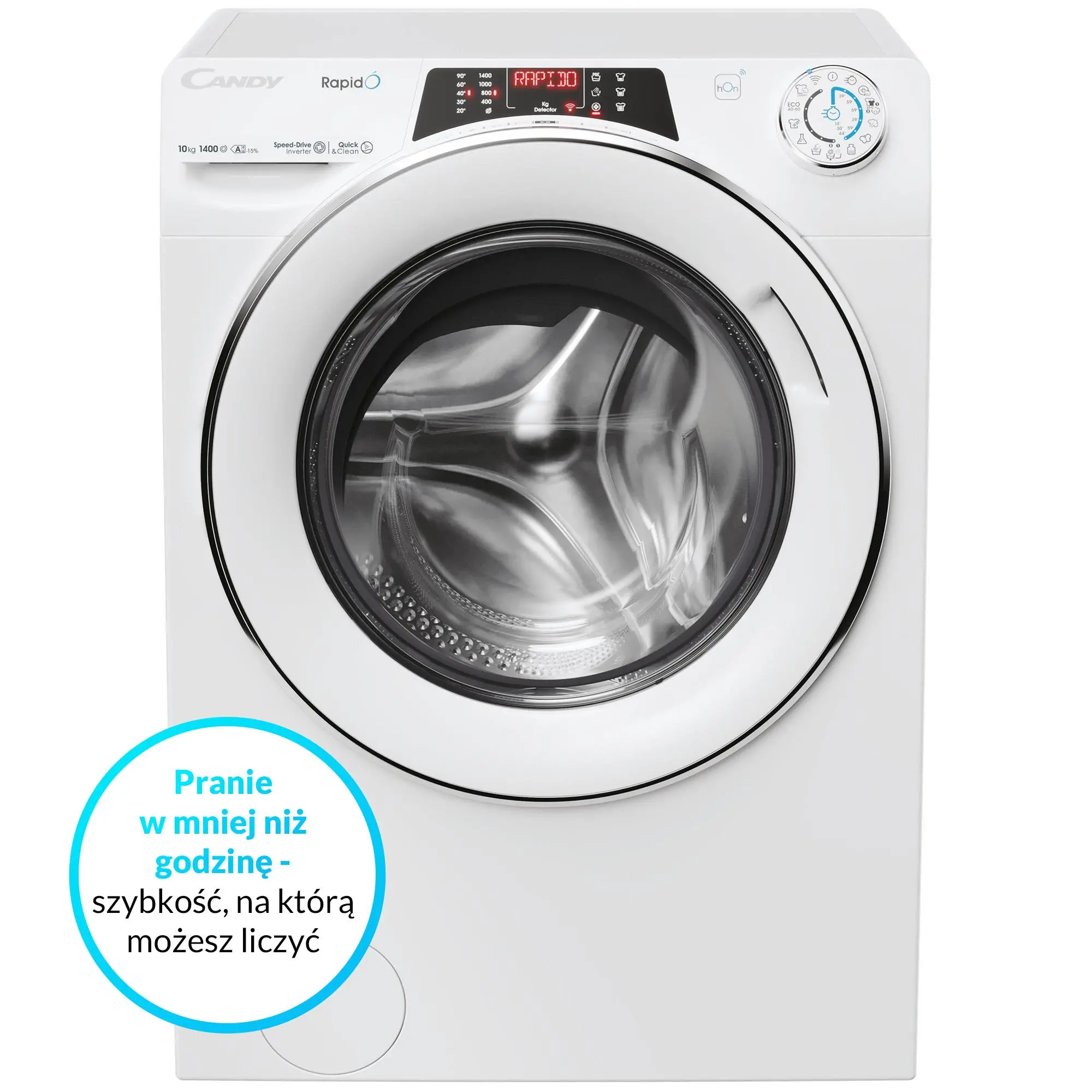 Pralka Candy Rapido RO 4106DWMC7/1-S 10kg 1400obr/min Zdalne sterowanie