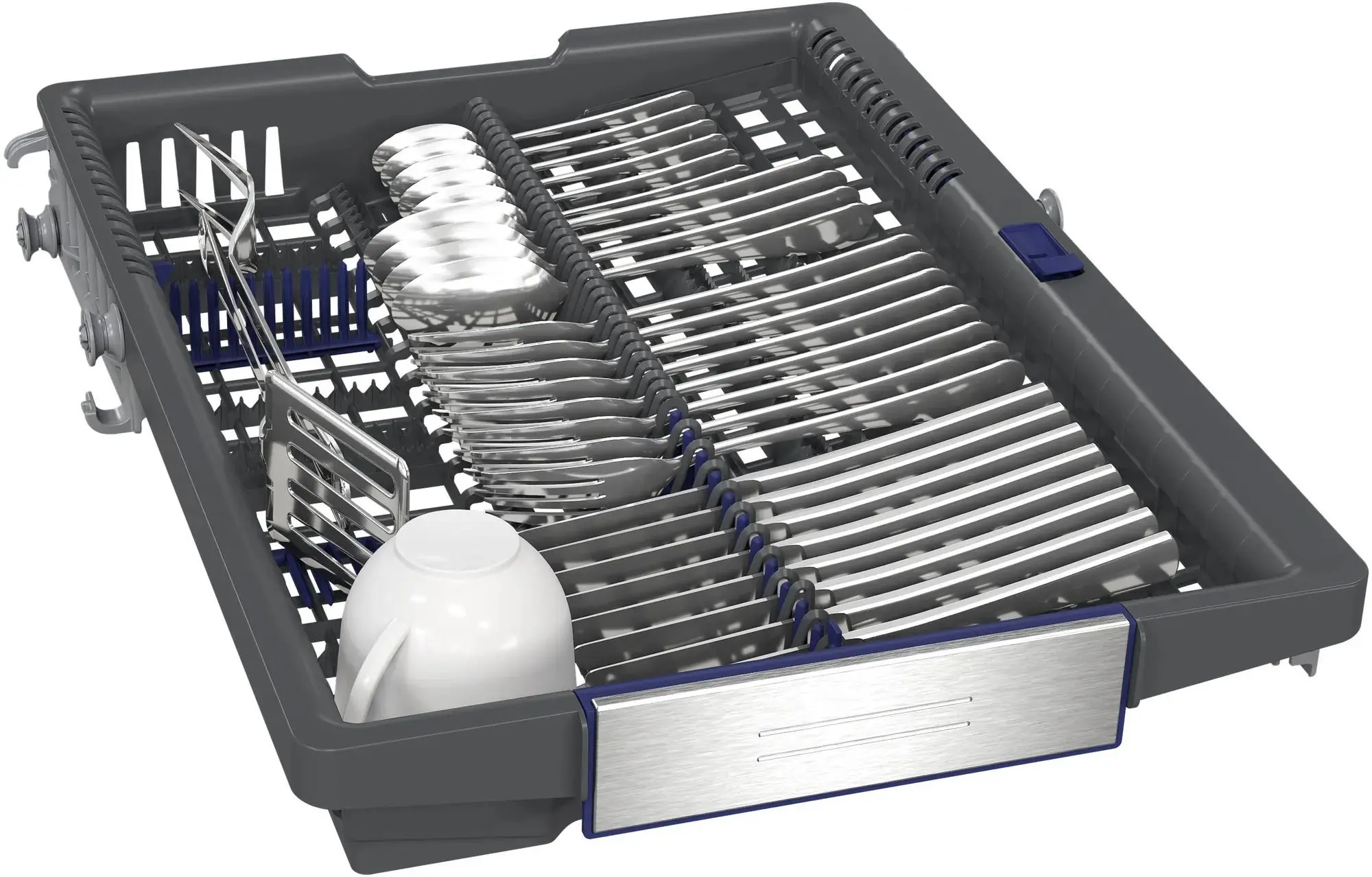 Zmywarka Siemens iQ500 SR65YX04ME 44,8cm Automatyczne otwieranie drzwi Szuflada na sztućce Zdalne sterowanie