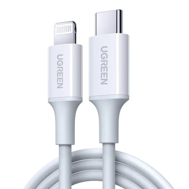 Kabel UGREEN USB-C do Lightning US171 3A 0,25m Biały