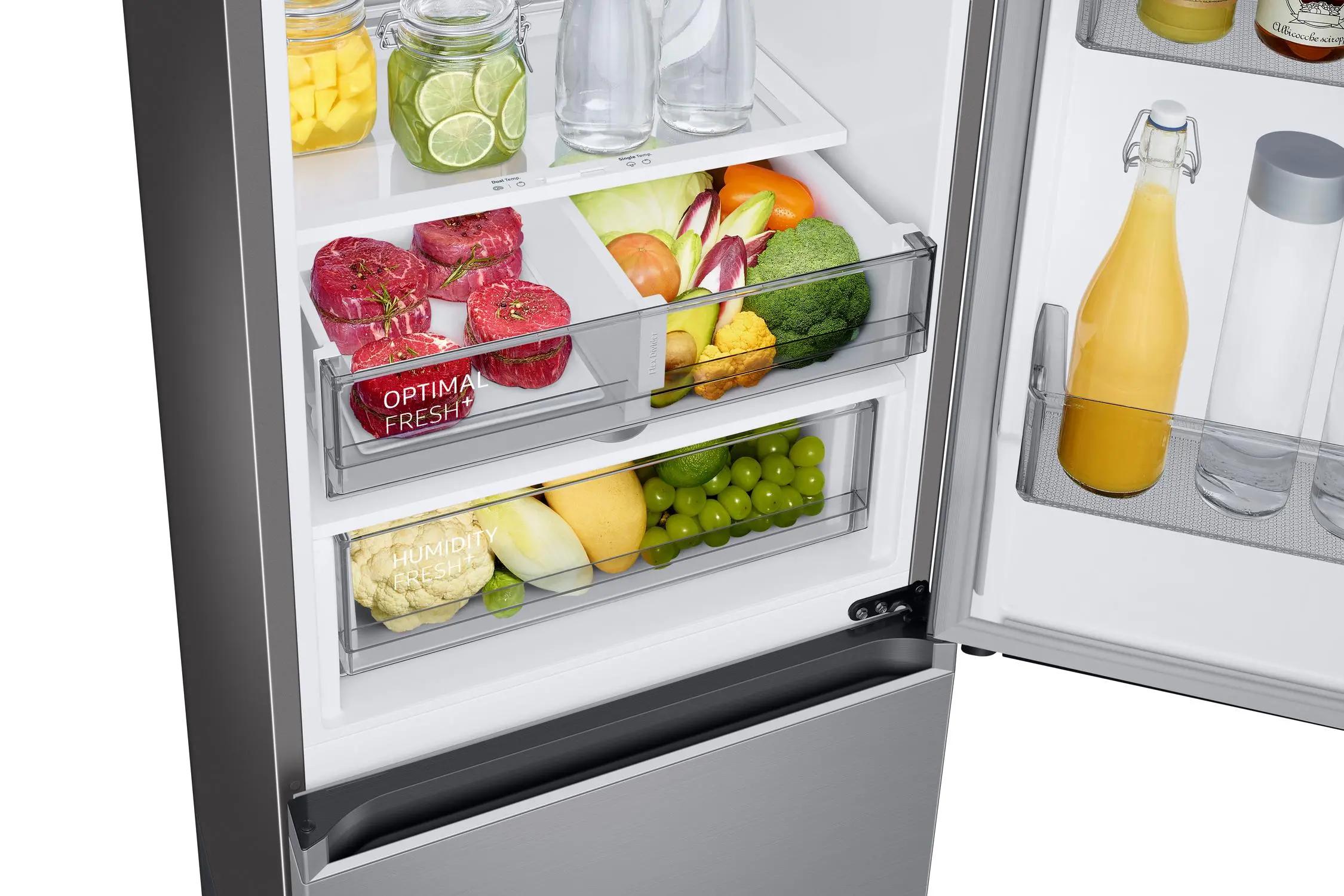 Lodówka Samsung RB34C775CS9 Pełny No Frost 185,3cm Szuflada z kontrolą wilgotności Zdalne sterowanie Stal Szczotkowana