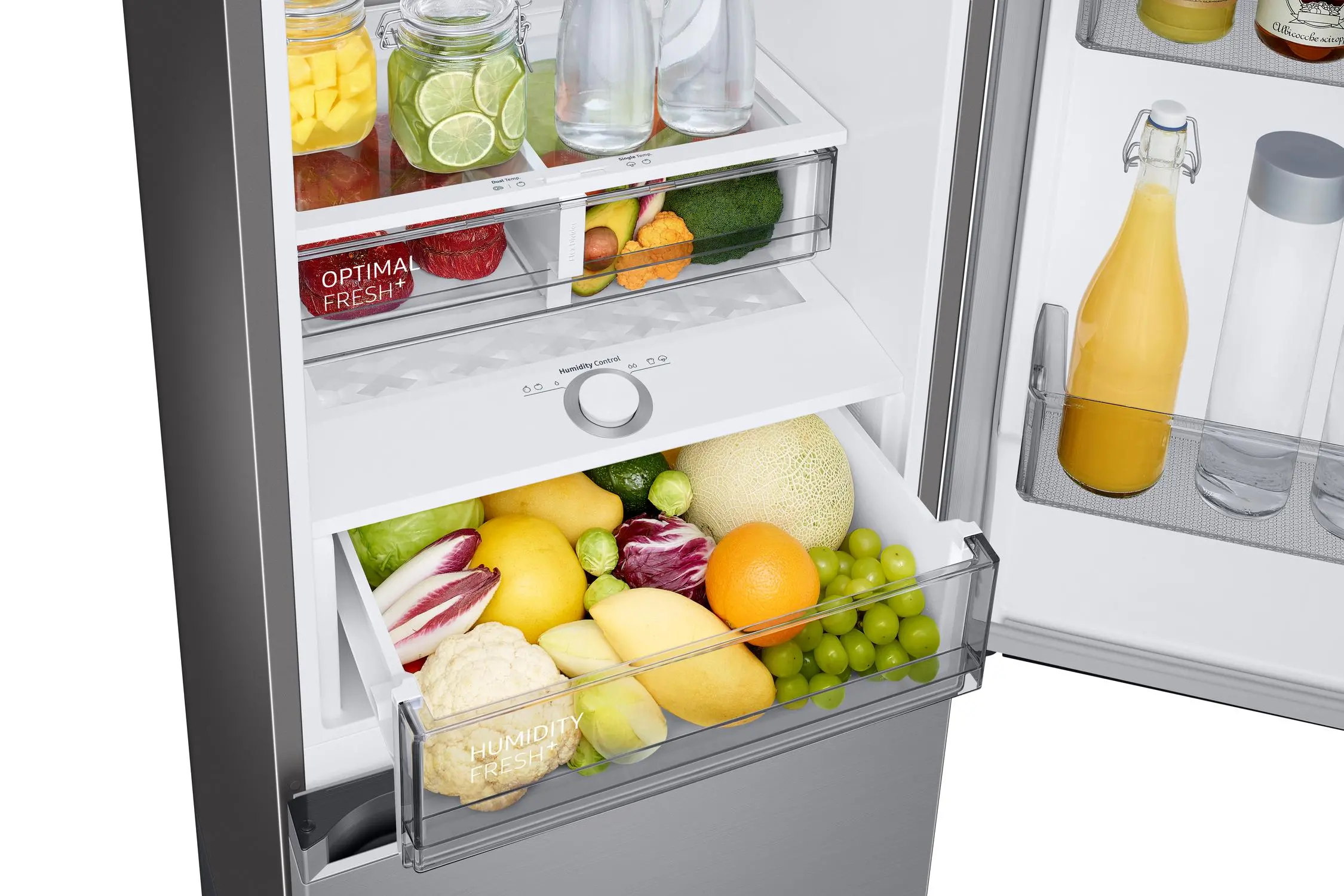 Lodówka Samsung RB34C775CS9 Pełny No Frost 185,3cm Szuflada z kontrolą wilgotności Zdalne sterowanie Stal Szczotkowana