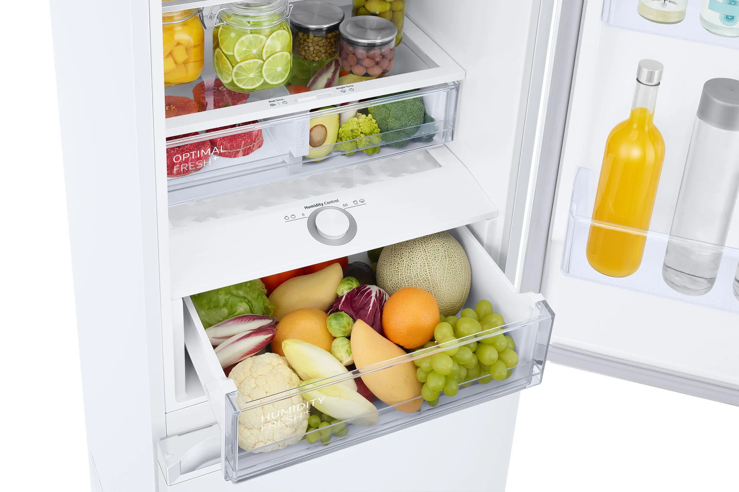 Lodówka Samsung RB38C605CWW Pełny No Frost 203cm Szuflada z kontrolą wilgotności Zdalne sterowanie Biały