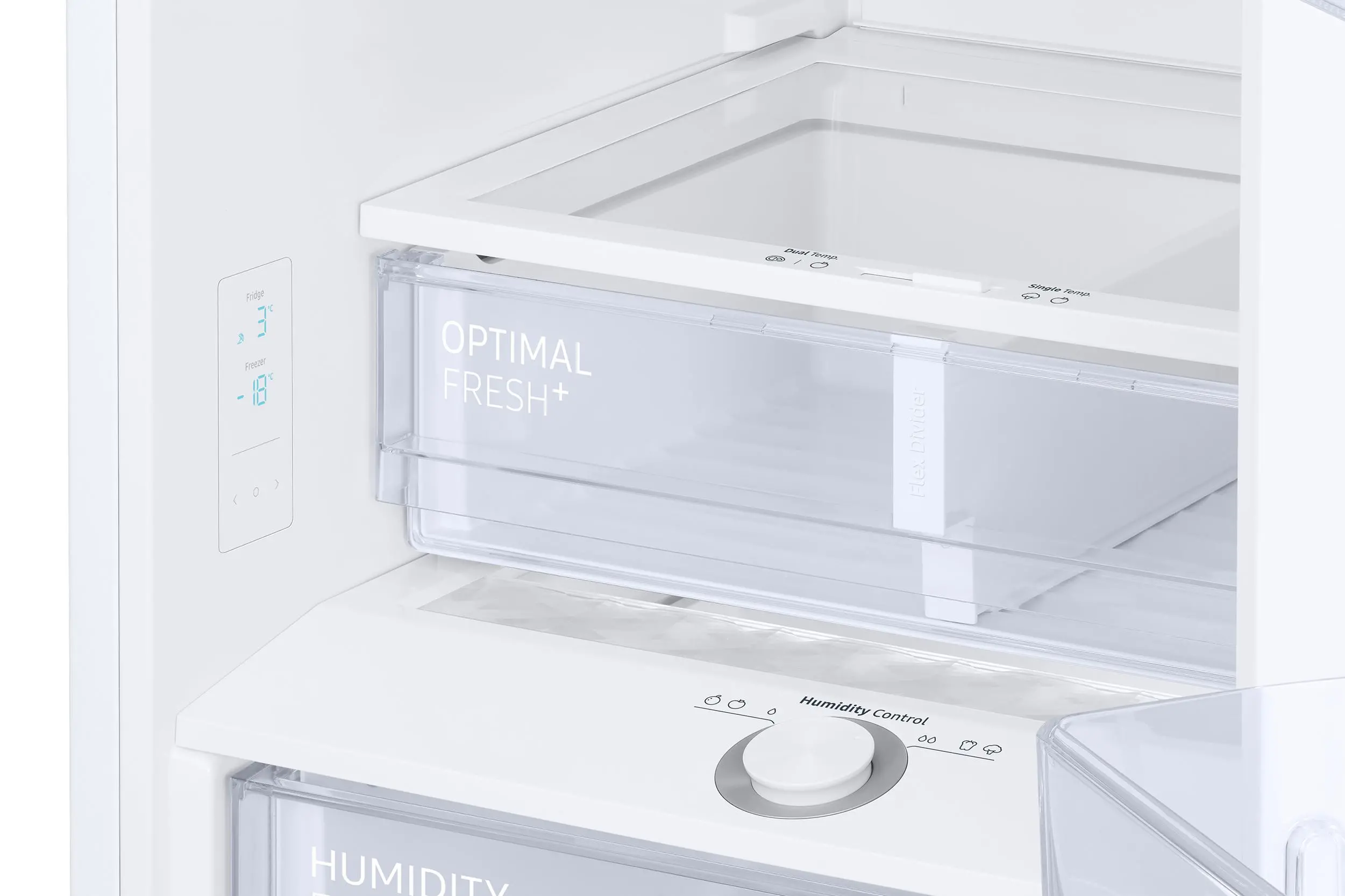 Lodówka Samsung RB38C605CWW Pełny No Frost 203cm Szuflada z kontrolą wilgotności Zdalne sterowanie Biały
